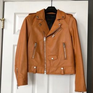 ❌SOLD❌Coach Leather Bomber Jacket (Butterscotch)